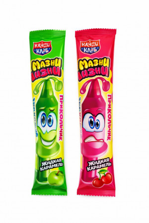 Жидкая карамель "Мазни-Лизни. Укольчик-прикольчик" ассорти 8гр,1 шт./30 шт,в коробке/
