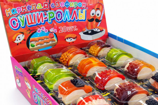 КМ Марм. с зефиром Суши-Роллы 15г 12*20
