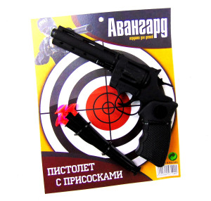 Пистолет с присосками 3 шт. 20*24 см.