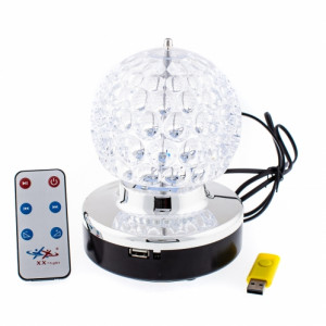 Музыкальный диско шар с USB накопителем и пультом управления 15*12 см.1 шт.