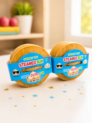 Сквиш-игрушка Steamed Bun — мягкая антистресс игрушка в оригинальной упаковке