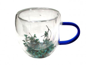 Кружка с двойным дном и сухоцветами 250 мл.1 шт.