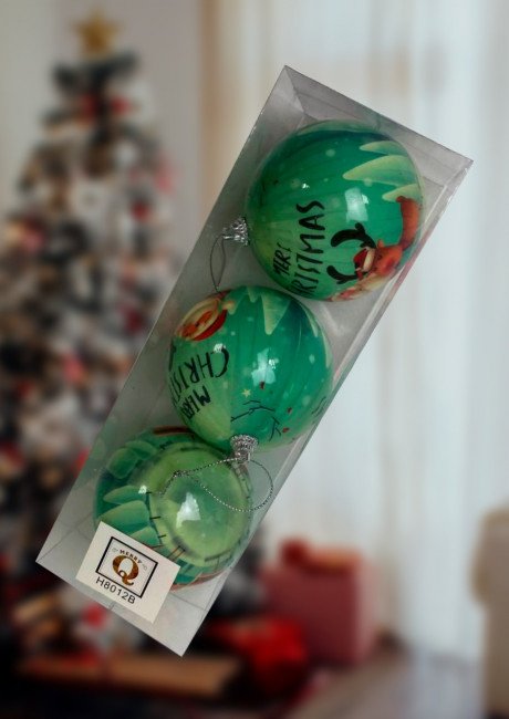 Набор шаров 3 шт.8 см.