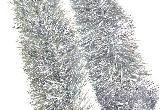 Мишура пышная Серебро d-13 см.2,5 м.1 шт.