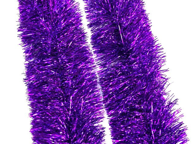 Мишура пышная Серебро d-13 см.2,5 м.1 шт.