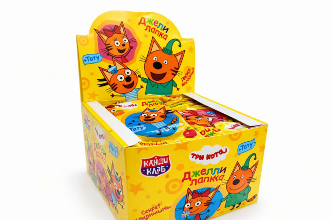 Десерт желейный лапка с татуировкой "Джелли Лапка" (Три кота) 25гр,1 шт,/20шт в коробке/