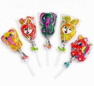 Карамель на палочке "Зверята" 15гр.1 шт./ 30 шт, в коробке/