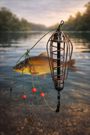 Монтаж карповый универсальный 25 г.плетенка крючки МУСТАД до 15 кг.