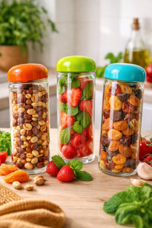 Банка стеклянная  7*17 см.1 шт.