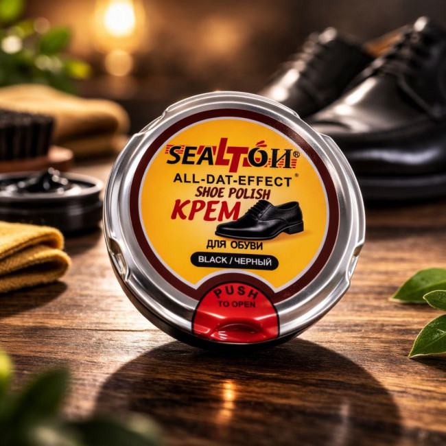 Крем для обуви цвет: черный 60 гр.