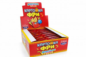 Жевательная резинка КАРТОШКА ФРИ 15г 1 шт,/24шт в коробке/
