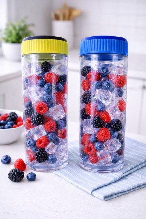 Бутылка для напитков пластик  7*18 см.