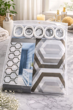 Штора для ванной комнаты 180*180 см.1 шт.