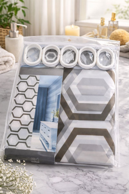 Штора для ванной комнаты 180*180 см.1 шт.