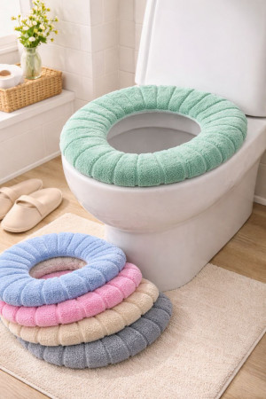 Чехол для унитаза махровый на резинке /150 шт.коробка/1 шт.