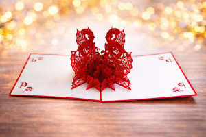 Открытка 3 D Рыбки 15*15 см.1 шт.