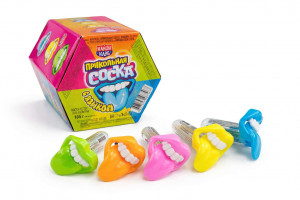 Карамель "Прикольная соска с языком" 3,5гр,1 шт./ 30шт в коробке /