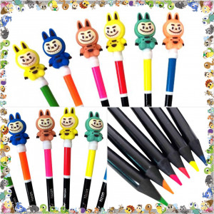 Карандаши цветные Лабубу 6 цветов