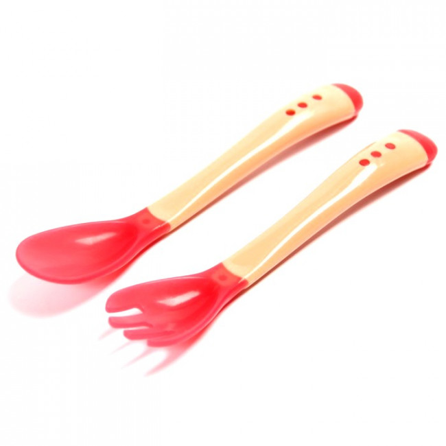 Набор ложка+вилка для младенцев 10*18 см.1 шт.