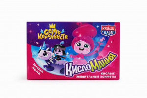 Кислые жеват. конфеты "Кисломания  со вкус.вишня коля  14гр,1 шт./ 30шт в коробке/