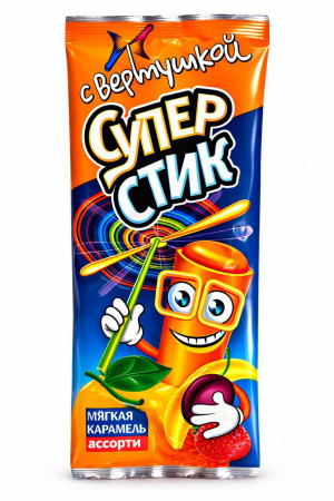 Мягкая карамель  СУПЕРСТИК С ВЕРТУШКОЙ 5г 1 шт,/30шт в коробке/