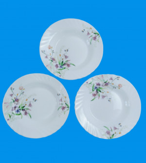 Тарелка опаловое стекло 2*18 см./72/6 шт.в коробке/ 1 шт.