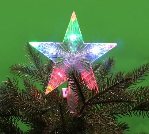 Гирлянда эл. макушка на ёлку 15см, 10 LED, мульти