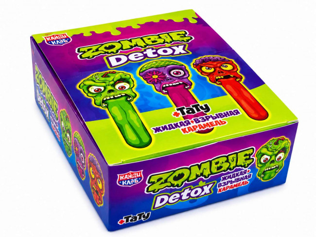 Жидкая карамель Зомби Детокс "Zombie Detox" (со взрыв. кар. и тату) ассорти 7г*30шт