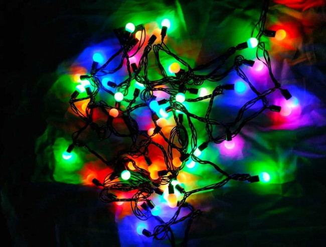 Гирлянда из светодиода Радуга  100 л 6,6 м.