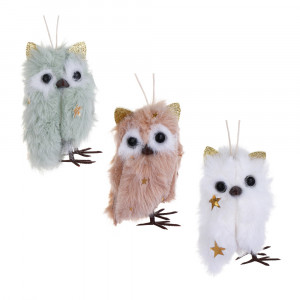 Сувенир елочный Совенок 8 см.1 шт.