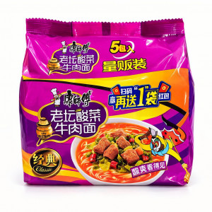Лапша быстрого приготовления KangShiFu 117 г * 5 шт.– вкус квашеной капусты и говядины